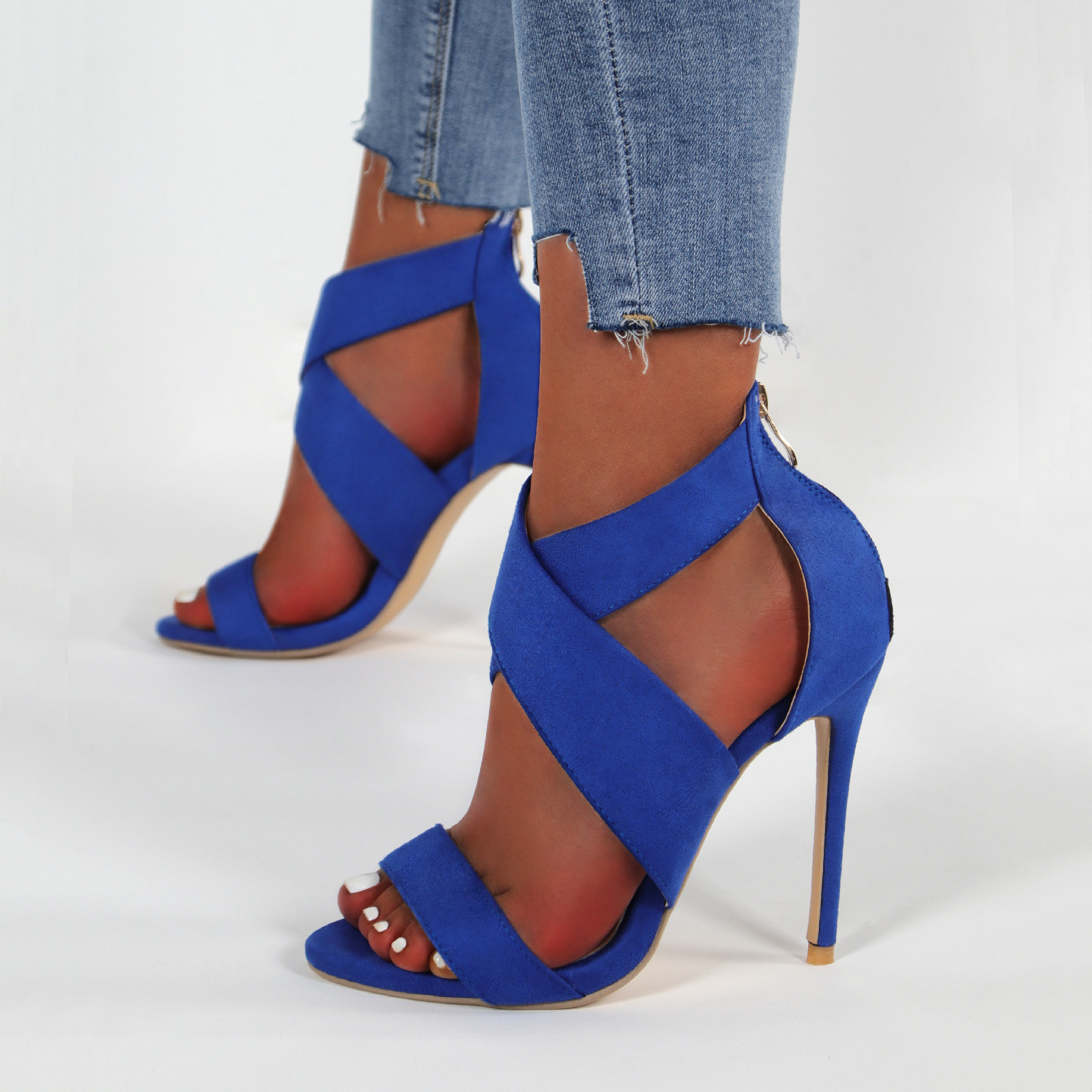 Pointed-toe Ultra-high Stiletto Sandals For Women