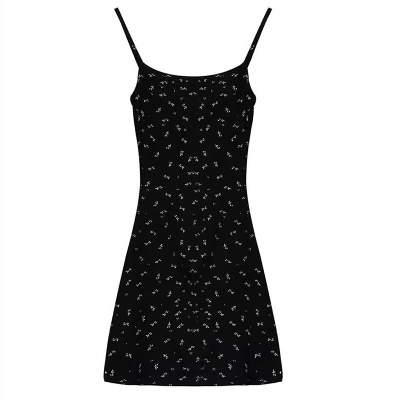 Small Floral Temperament Waist-controlled Slimming Slip Dress
