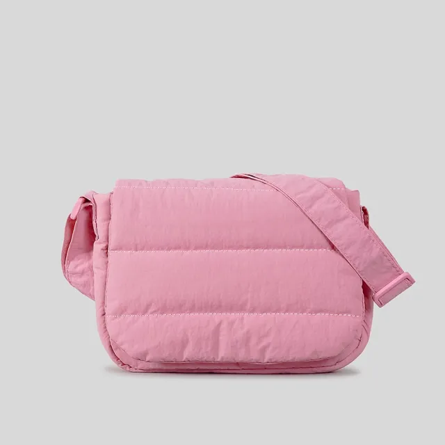 Simple And Lightweight Flap Special interest Design Quilted Wide Shoulder Strap Crossbody Bag Pink - Shop at LoveMi