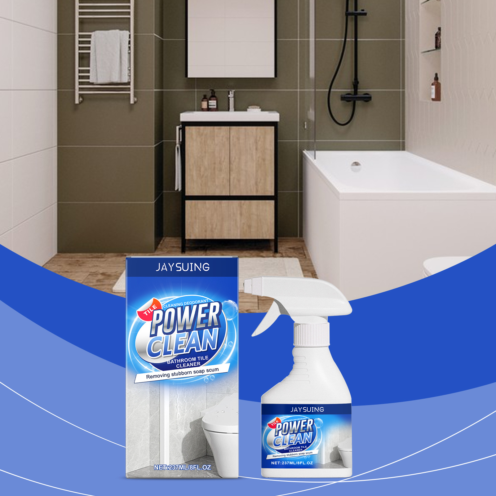 Bathroom Cleaner Glass Door Bathtub