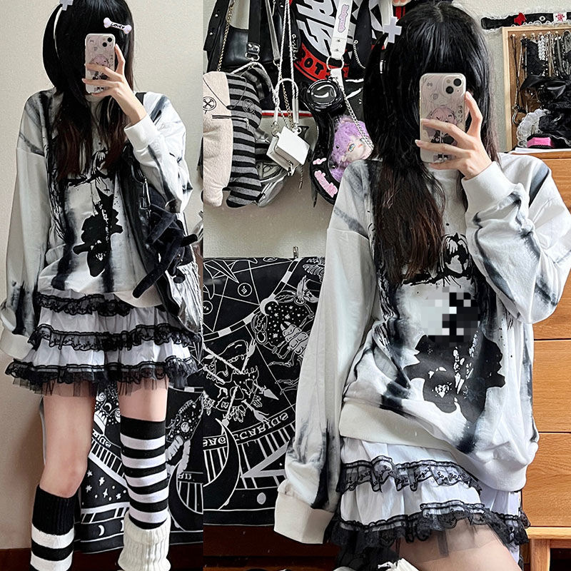 Punk Loose Long Sleeve Sweatershirt