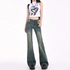 High Street Loose Retro Skinny Jeans For Women - Blue - View 1