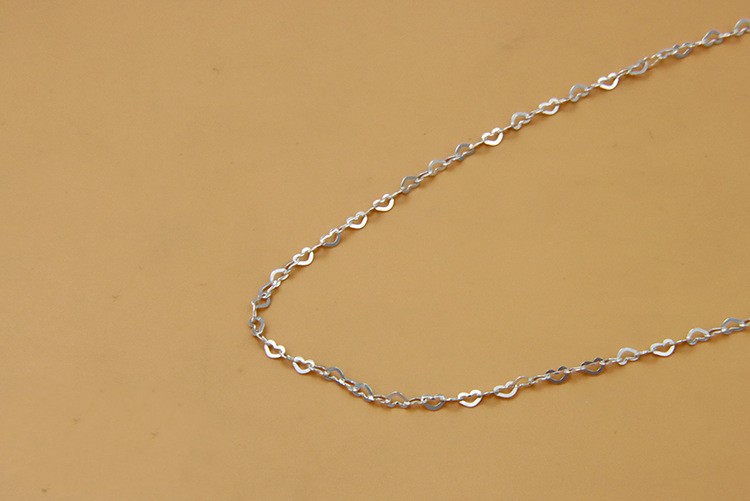 S925 Sterling Silver Heart Chain DIY Bracelet Necklace