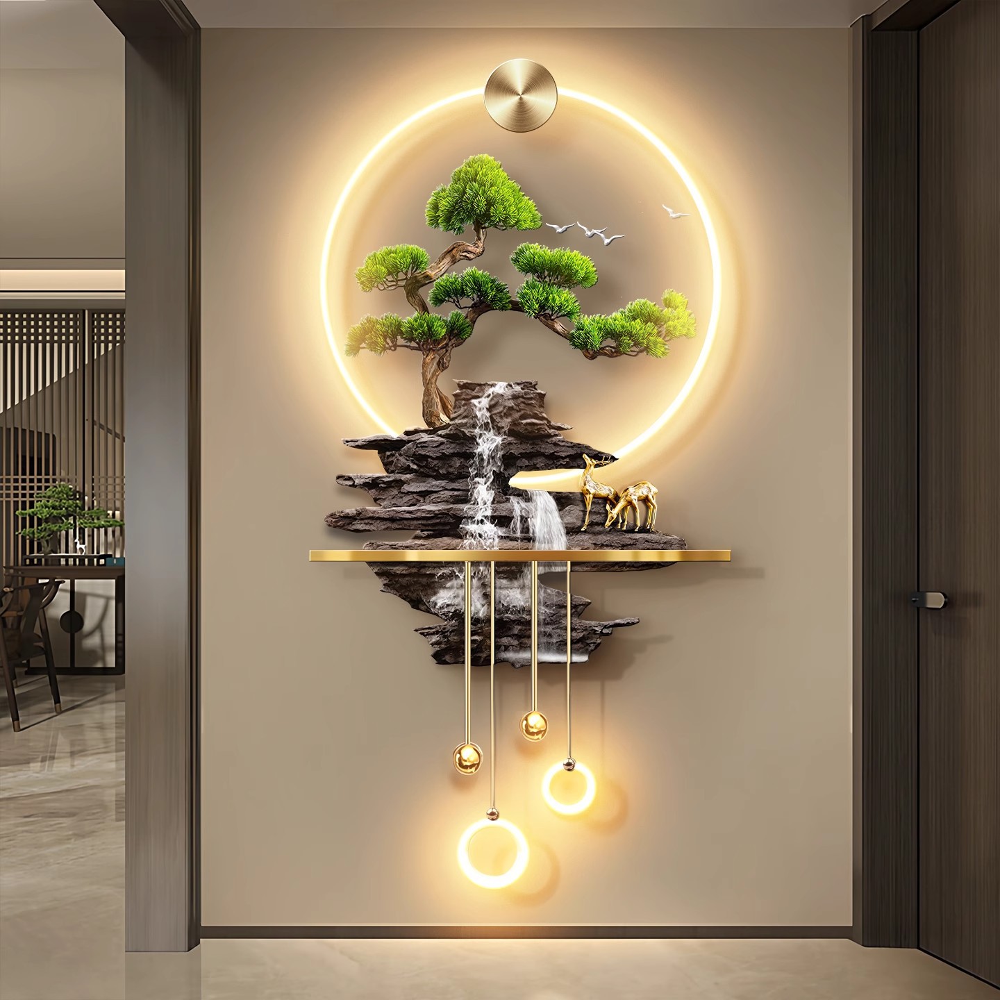 High-end Atmospheric Lighting Artwork For The Entryway Or Hallway