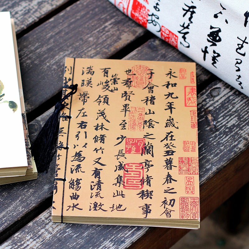 Retro Famous Painting Lined Antique Hand Ledger