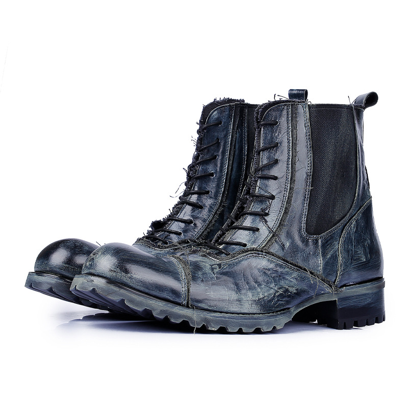 Fashionable Casual Men's Mid-calf Denim Boots
