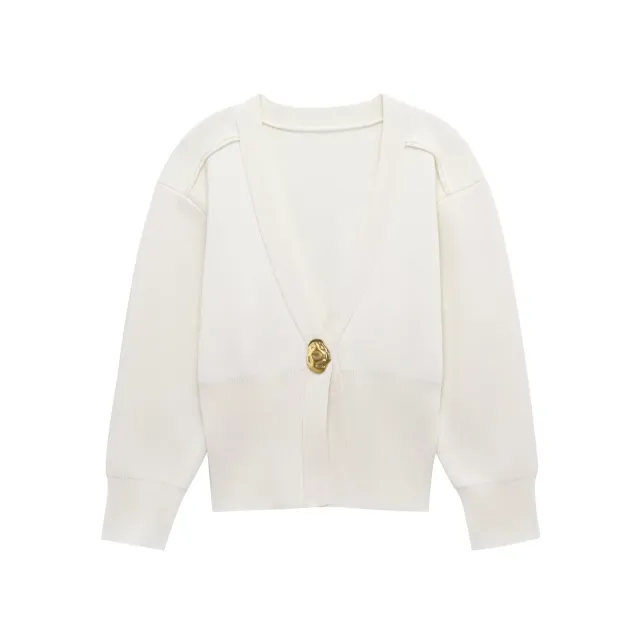 Women's Coat Knitted Cardigan Top White - Shop at LoveMi