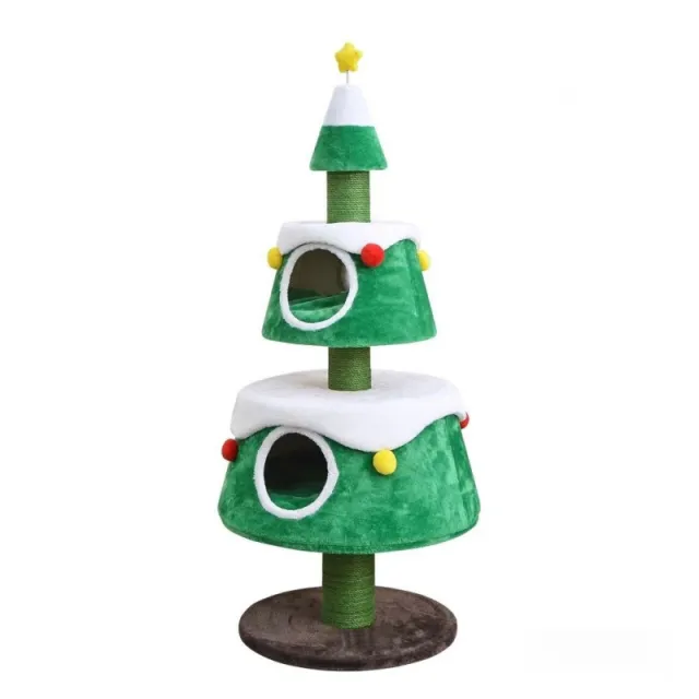 Pet Christmas Oversized Cat Nest Cat Tree Integrated Cat Climbing Green - Shop at LoveMi