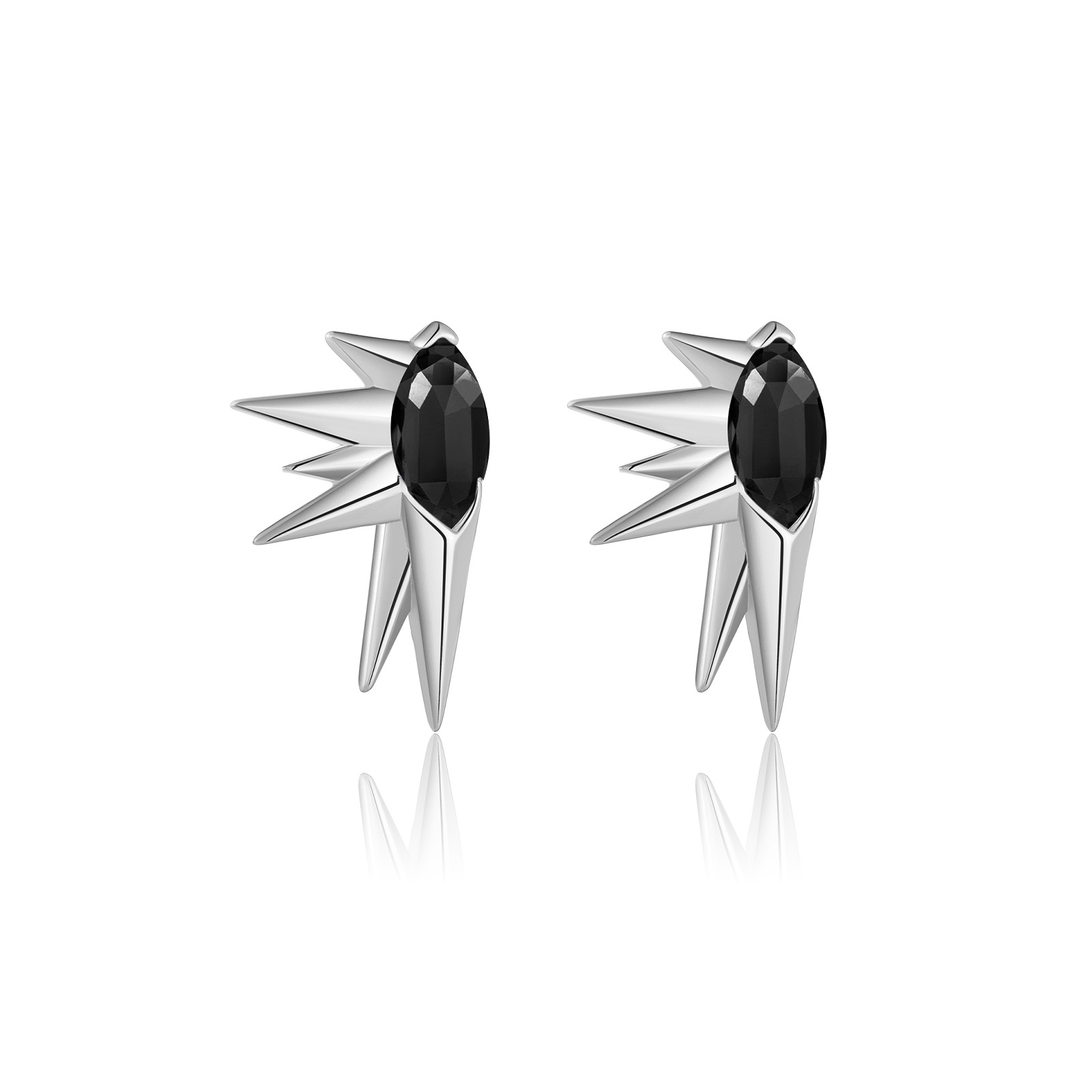 Sterling Silver Stud Earrings Simple All-match Horse Eye Nail Earrings
