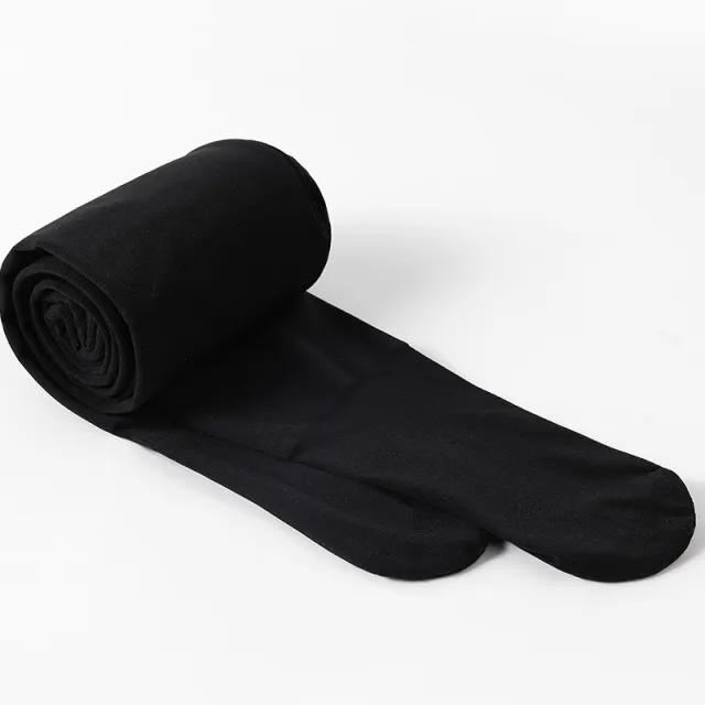 Leggings Nylon Fleece lined Thickened Women Black Connected Feet - Shop at LoveMi
