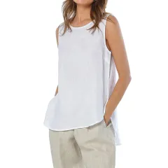 Pure Linen Vest Women's Clothing Special-interest Design - Bleach Color-Xl - View 1