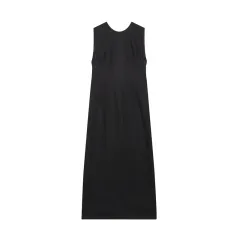 Design Sense Niche Slim Fit Slimming Casual Dress - Black - View 1