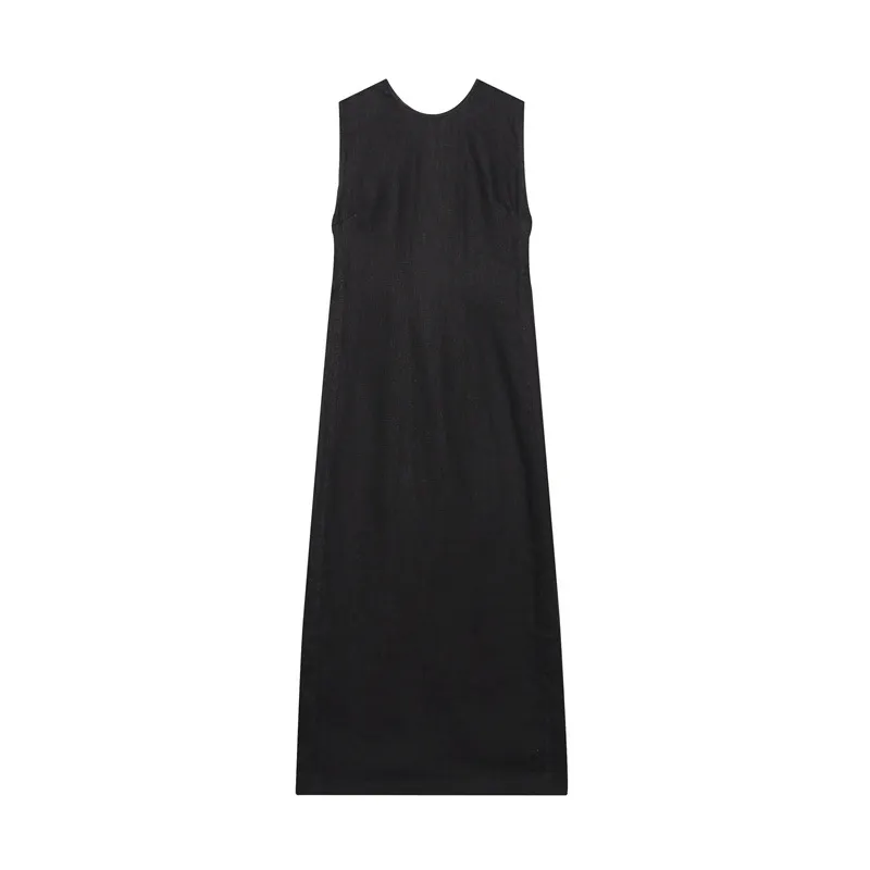 Design Sense Niche Slim Fit Slimming Casual Dress - Black