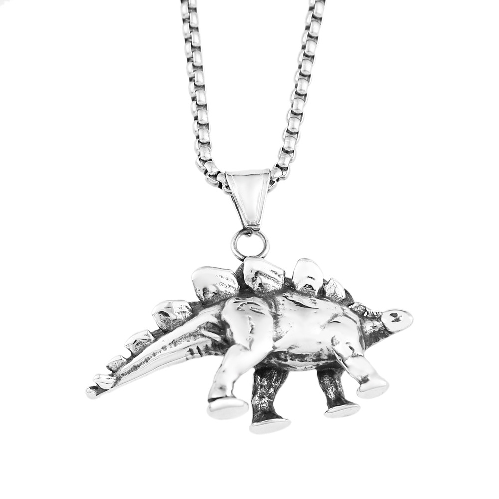 Men's Fashion Titanium Steel Dinosaur Necklace