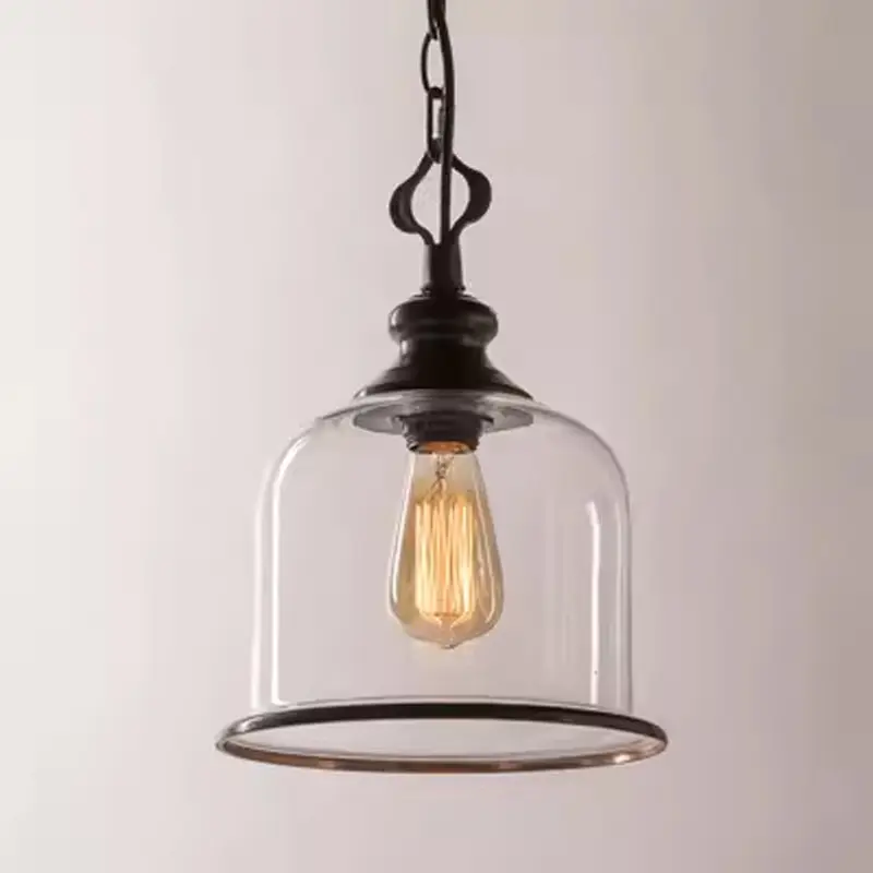 Retro Simple Personality Transparent Glass Chandelier