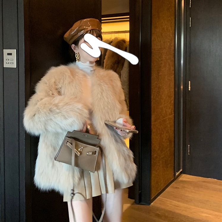 Artificial Fox Fur Fur Female Middle Large Coat