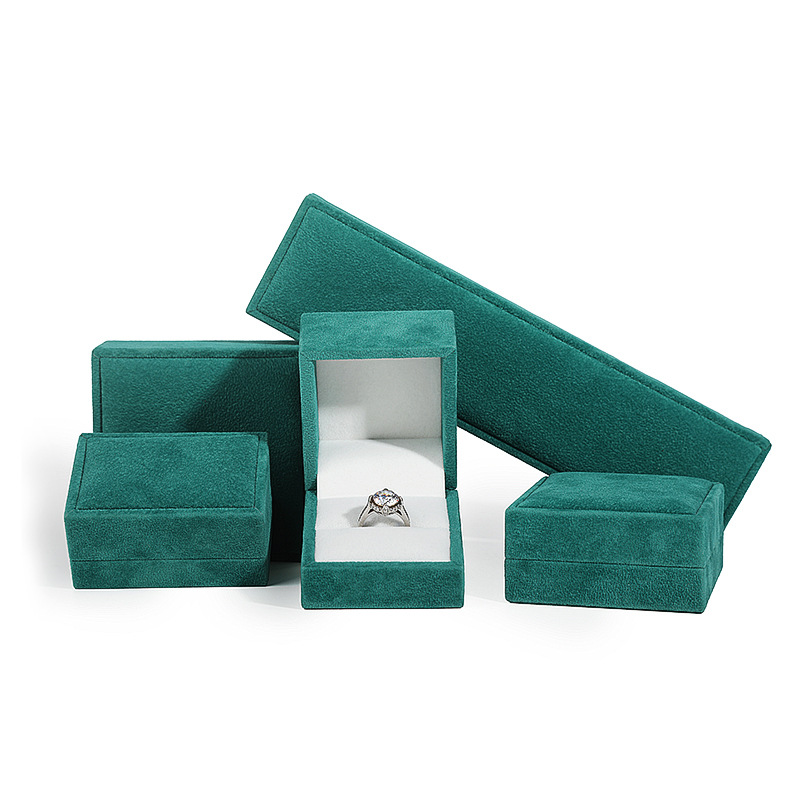 Flip Flannel Ring Necklace Bracelet Jewelry Box - 4