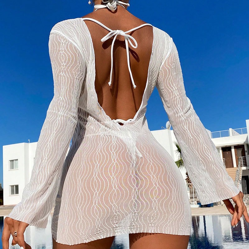 Women's Fashion Personality Backless Outerwear Cover-up