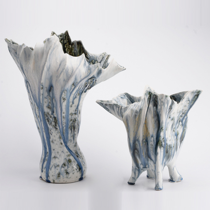 Handmade Ceramic Vase Home Showroom Desktop Ceramic Flower Arrangement...