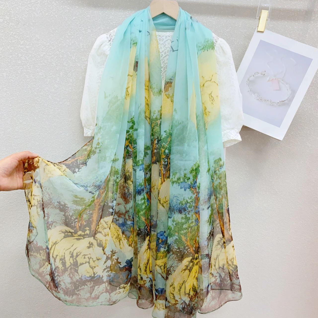 Yarn Cashew Printed Beach Travel Sun Protection Scarf