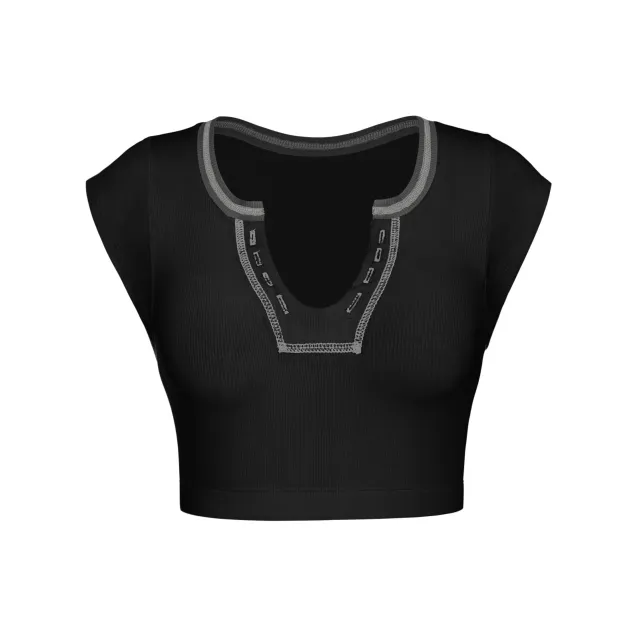 Top Knitted Thread Spring And Autumn Base Esbu021 Black - Shop at LoveMi