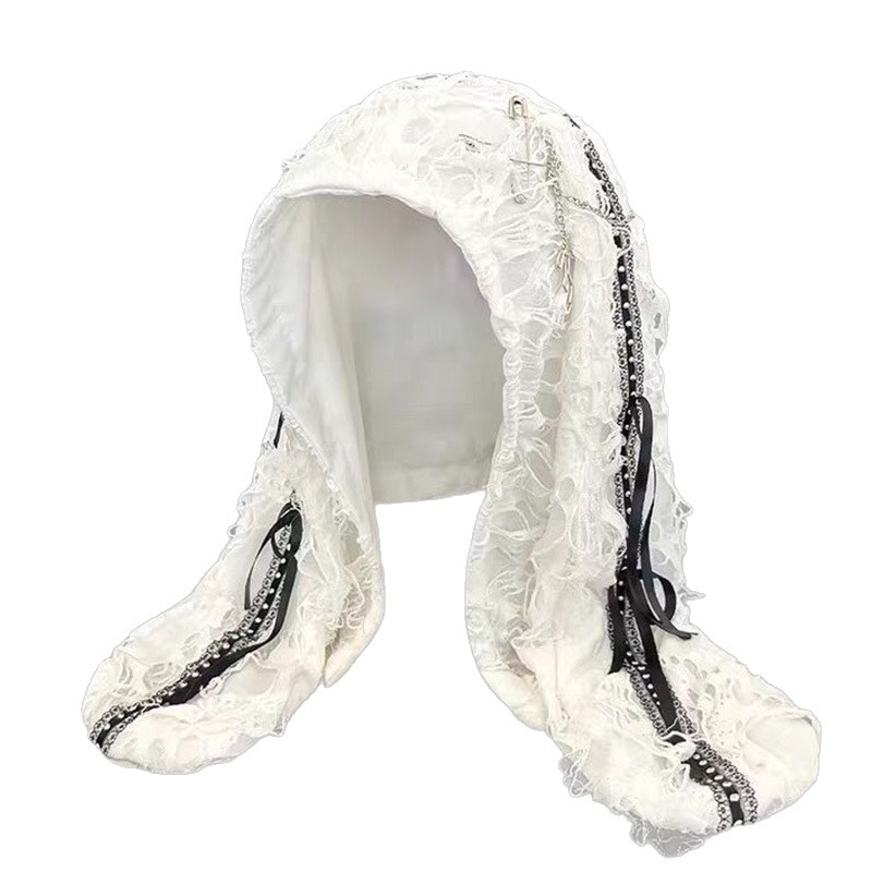 Womens Creative Ripped Boho-Style Pullover Long-Eared Funny Hat