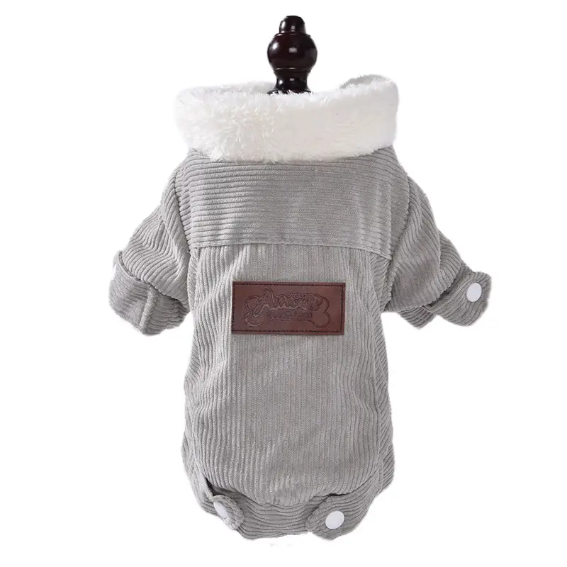 Dog Clothes Autumn And Winter Fleece Lined Padded Warm Keeping Lambswool Vest Cat Pet Clothing