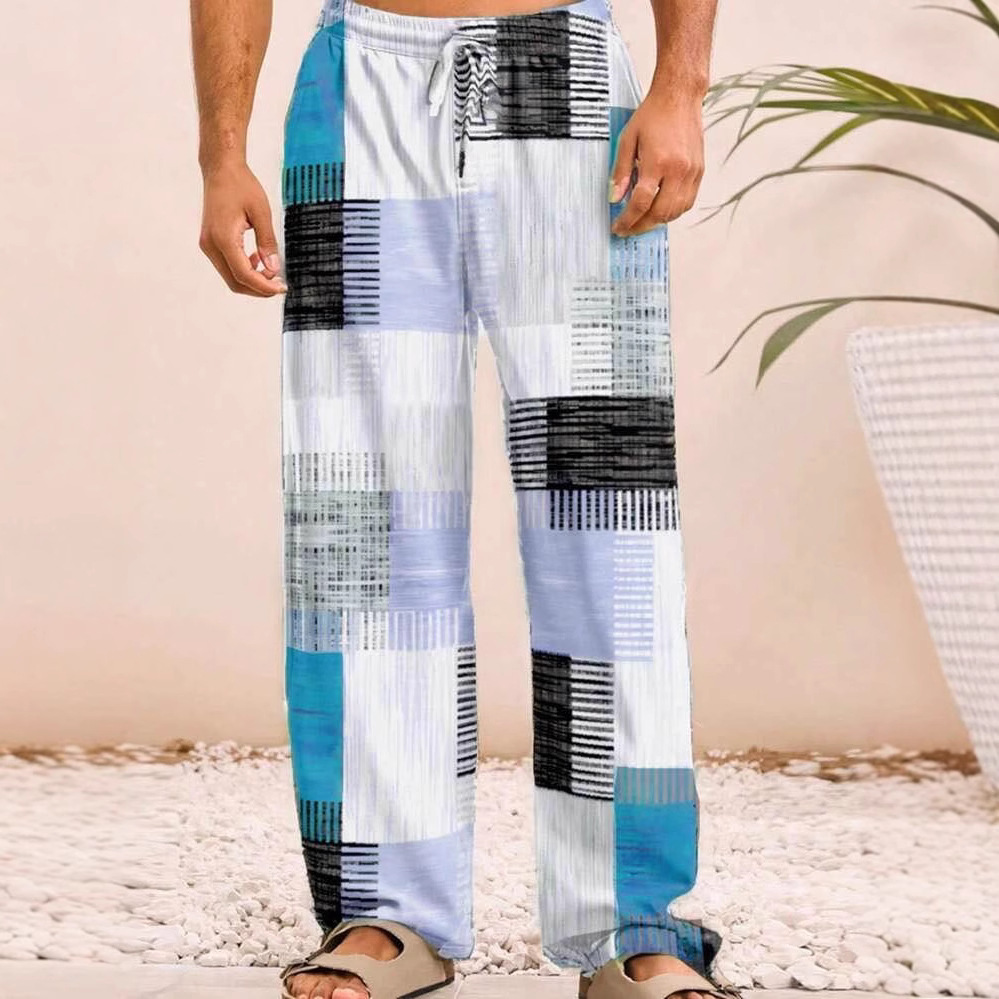 Stylish Cool High-Quality Plaid-Pattern Mens Casual Trousers