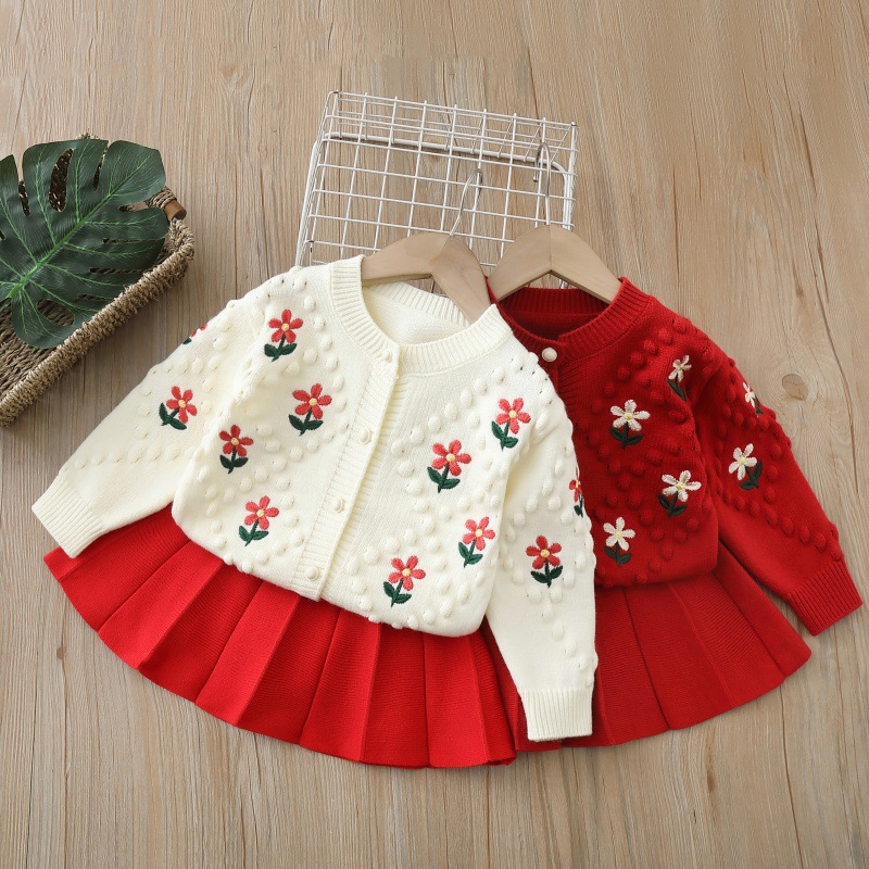 Two-piece Little Girl Coat And Sweater Set For Girls product image