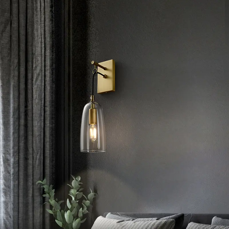 Copper Background Wall Lamp Living Room Bedroom
