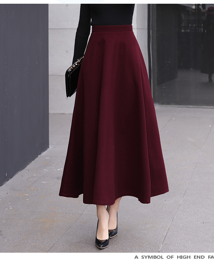 Title 2, Thick woolen skirt for women. Provides warmth a...