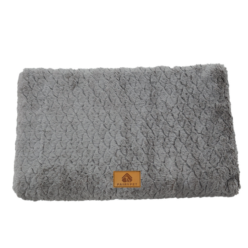 Thickened Plush Pet Mat High-density Egg-crate Foam Gray S
