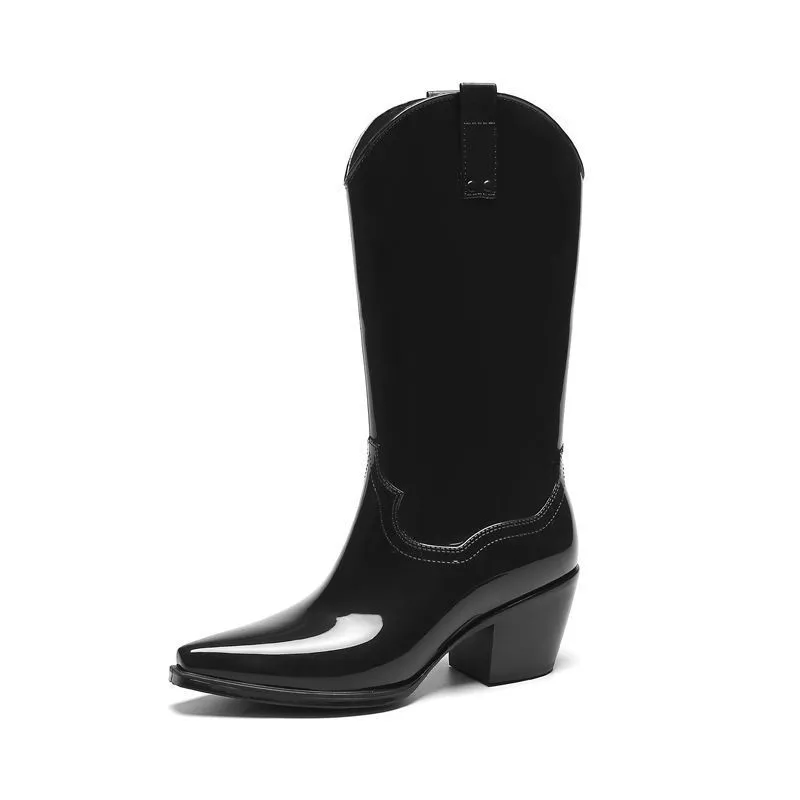 Women's Rain Boots New Non-slip Durable Wear-resistant Cold-proof Deodorant - Black