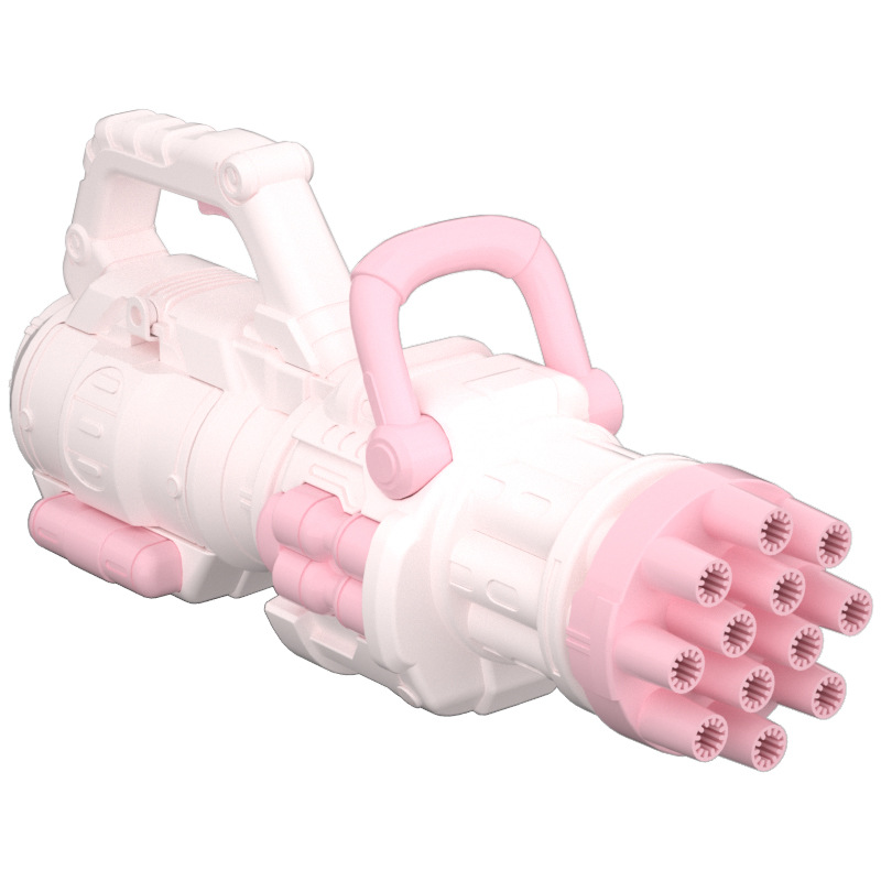 12 Holes Pink Bubble Gun