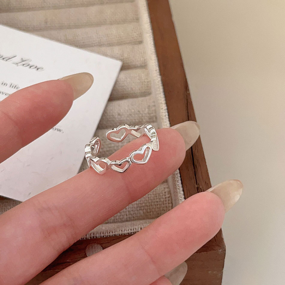 Simple 925 Sterling Silver Heart Ring
