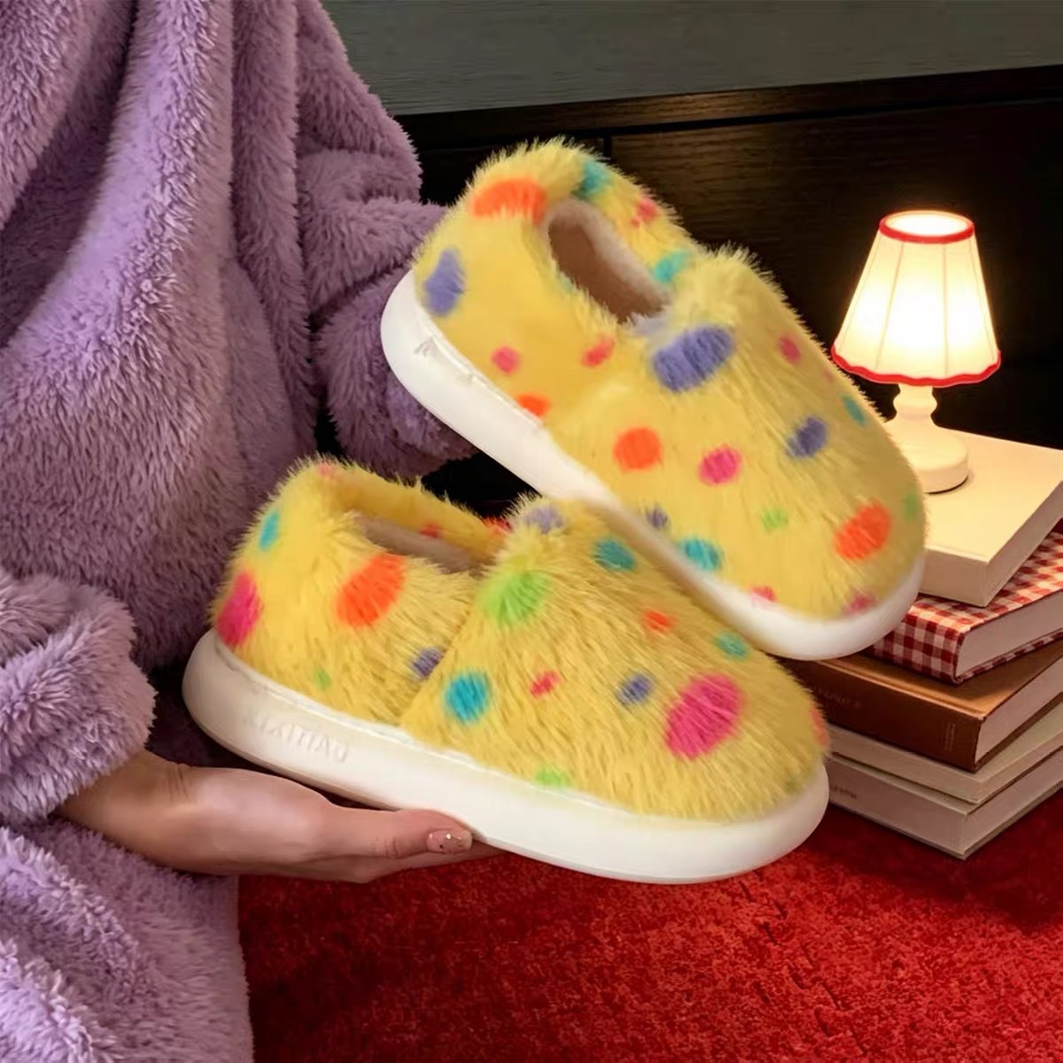 Fleece-Lined Slip-On Flats