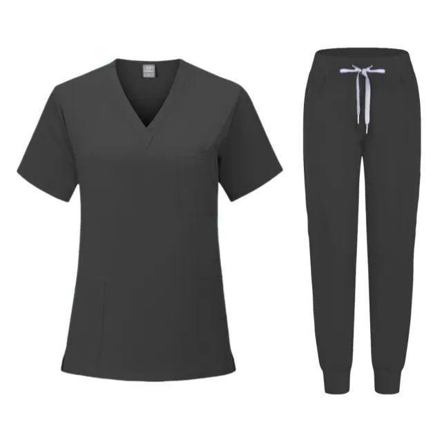 Quick drying Stretch Hand Washing Suit Doctor Short Sleeve Overalls Black - Shop at LoveMi