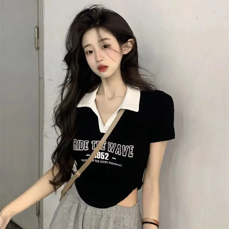 Sweet And Spicy Off-the-shoulder Cropped Top With An Asymmetrical Hem - Black
