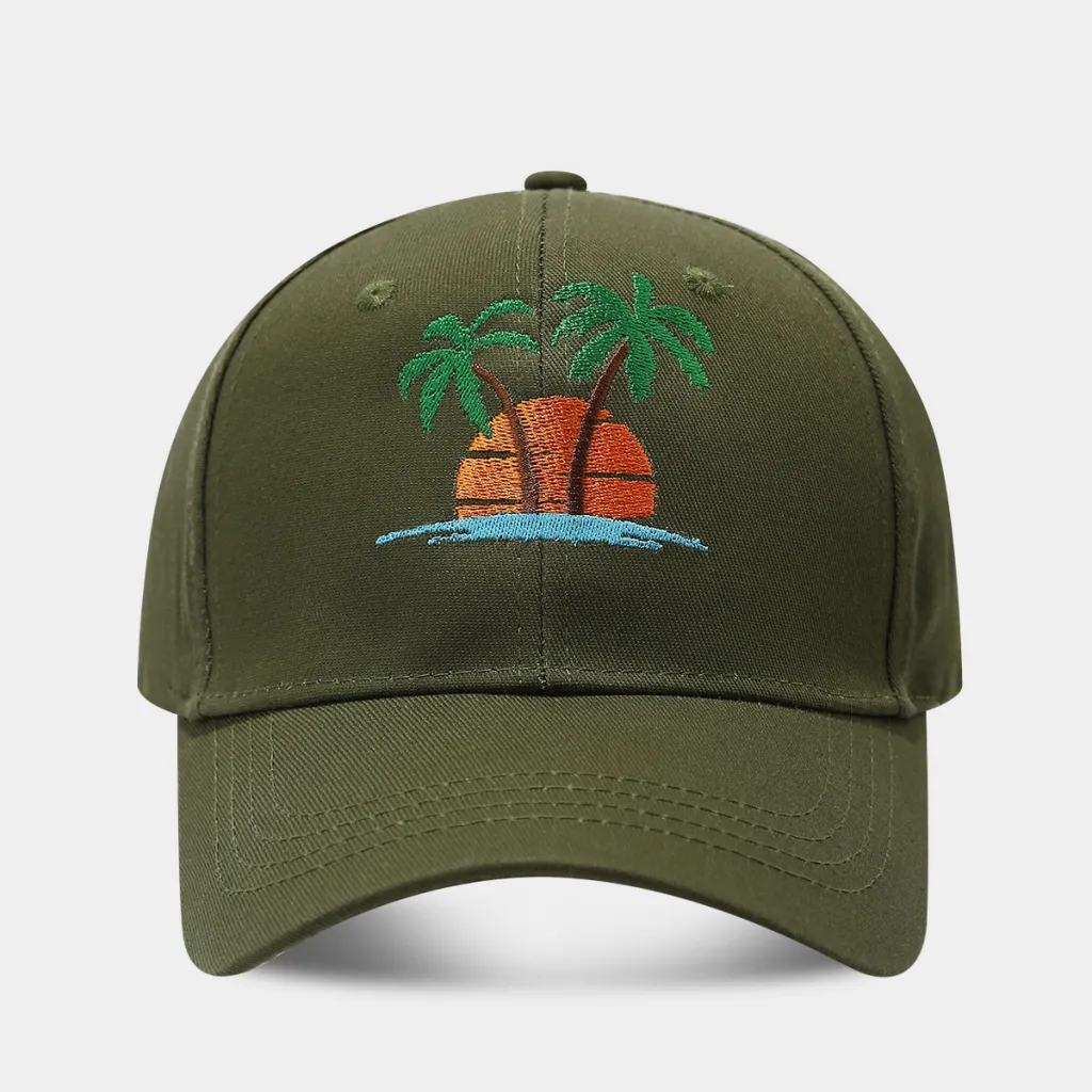 Beach Sun Protection Sun Hat Baseball Cap - Army Green