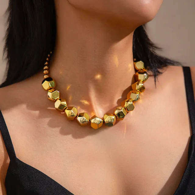 Retro Exaggerated Irregular CCB Beaded Necklace Personality Ccb - Shop at LoveMi