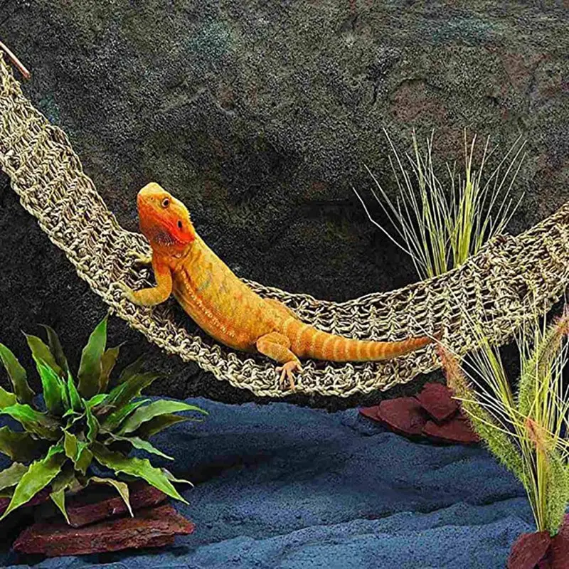 Pet Crawling Mat Lizard Recliner Toy Straw Mattress