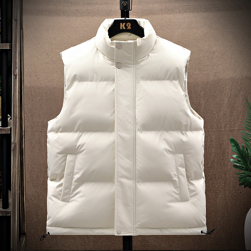 Casual Stand Collar Thick Warm Sleeveless Vest Waistcoat