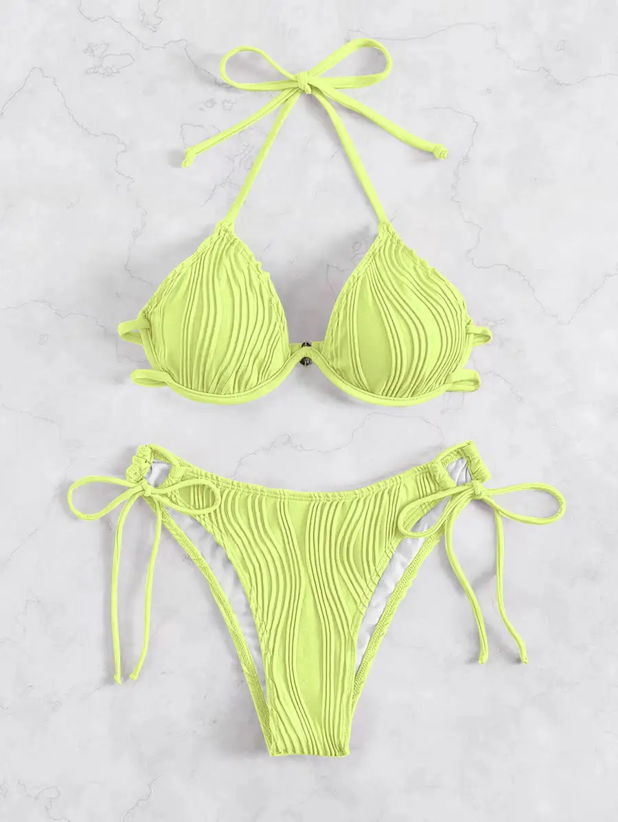 Women's Split Sexy Bikini Swimsuit With Steel Bracket