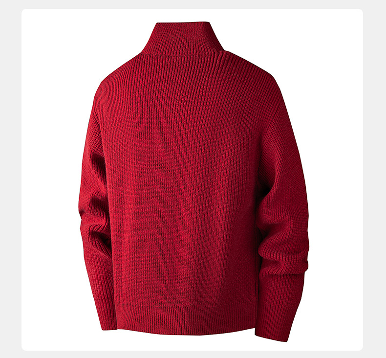 Warmth-Boosting Men’s Turtleneck Loose Knit Sweater - Thickened