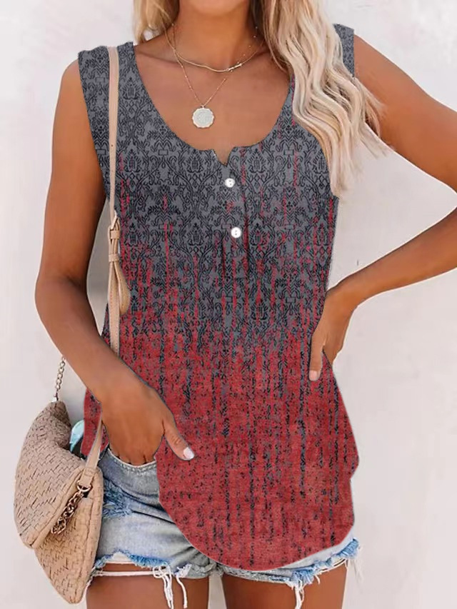 Women's Printed Loose Casual Vest