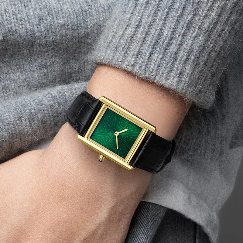 Mens Casual Watch Classic And Minimalist Square