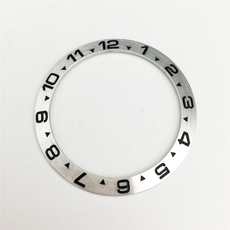 Watch Accessory 38mm Silver Bezel, Replacement For The Black And Green Submariner Case, Outer Bezel Ring 5