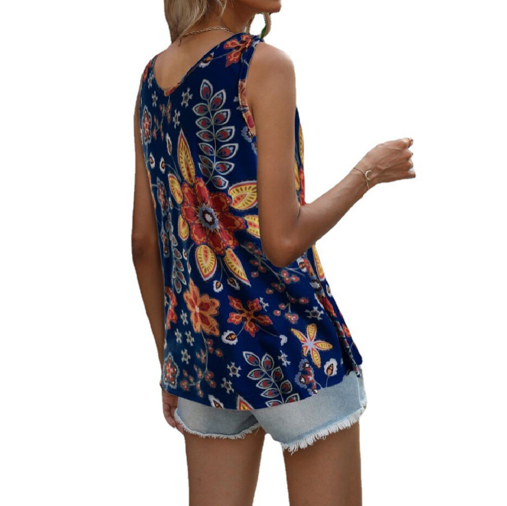 Multicolor Fashion V-Neck Strap Tank Top Womens T-Shirt 9