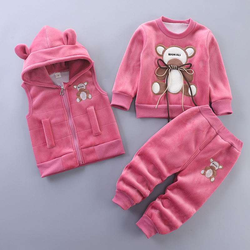 Bow Bear Set Pink