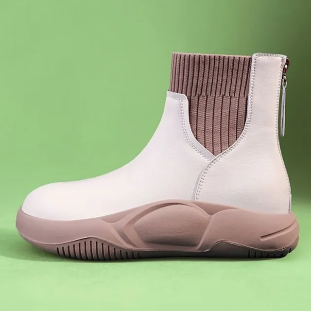 Fashion Socks Boots Women's Fashion Beige - Shop at LoveMi